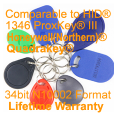 Proximity Keyfob-34bit N10002 Honeywell (Northern) Quadrakey